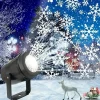 1 Pc Christmas Snowflake Projection Lamp USB Powered Indoor and Outdoor Festive Party Atmosphere Decorative Lamp
