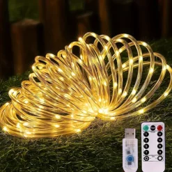 1 Pc Christmas USB Tube Light Indoor and Outdoor Courtyard Wedding Festive Decoration String Light 7M-50Led/12M-100Led/20M-200Led/30M-300Led