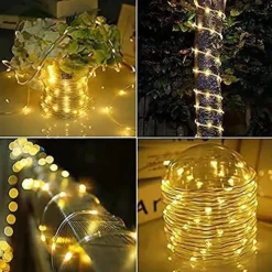 1 Pc Christmas USB Tube Light Indoor and Outdoor Courtyard Wedding Festive Decoration String Light 7M-50Led/12M-100Led/20M-200Led/30M-300Led