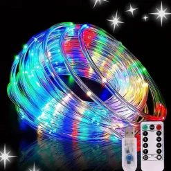 1 Pc Christmas USB Tube Light Indoor and Outdoor Courtyard Wedding Festive Decoration String Light 7M-50Led/12M-100Led/20M-200Led/30M-300Led