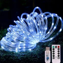 1 Pc Christmas USB Tube Light Indoor and Outdoor Courtyard Wedding Festive Decoration String Light 7M-50Led/12M-100Led/20M-200Led/30M-300Led
