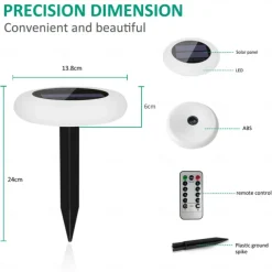 1 Pc LED Solar Groud Lights Outdoor Waterproof RGB Colorful Light Pool Light Ground Plug in Dual purpose Split Design IP65 Waterproof Courtyard Garden Lawn Path Pool Fountain Landscape Decorative Light