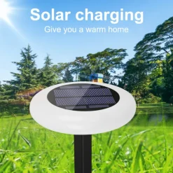 1 Pc LED Solar Groud Lights Outdoor Waterproof RGB Colorful Light Pool Light Ground Plug in Dual purpose Split Design IP65 Waterproof Courtyard Garden Lawn Path Pool Fountain Landscape Decorative Light