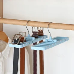 1 Pc Necktie Rack Scarf Rack Belt Storage Rack Silk Scarf Rack Household Storage Belt Rack Multi-functional Display Rack Blue