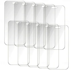 3 pcs 5 pcs 10 pcs Screen Protector For Apple iPhone 16 iPhone 15 Pro Max Plus iPhone 14 13 12 11 Pro Max Mini X XR XS Max 8 7 Plus Tempered Glass 9H Hardness Anti Bubbles Anti-Fingerprint High