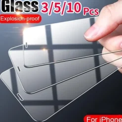 3 pcs 5 pcs 10 pcs Screen Protector For Apple iPhone 16 iPhone 15 Pro Max Plus iPhone 14 13 12 11 Pro Max Mini X XR XS Max 8 7 Plus Tempered Glass 9H Hardness Anti Bubbles Anti-Fingerprint High