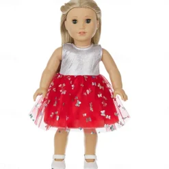 2 pcs American Doll Clothes Gift for 18 inch Doll Clothes and Accessories Including Coat and Dress(WITHOUT DOLL)