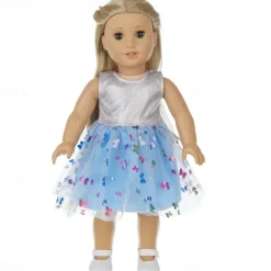 2 pcs American Doll Clothes Gift for 18 inch Doll Clothes and Accessories Including Coat and Dress(WITHOUT DOLL)