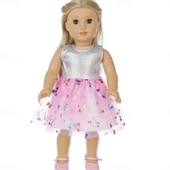 2 pcs American Doll Clothes Gift for 18 inch Doll Clothes and Accessories Including Coat and Dress(WITHOUT DOLL)