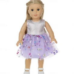 2 pcs American Doll Clothes Gift for 18 inch Doll Clothes and Accessories Including Coat and Dress(WITHOUT DOLL)