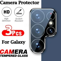 3 pcs Camera Lens Protector For Samsung Galaxy S25 Ultra S25 Ultra Plus S24 Ultra Plus S23 S22 S21 S20 Ultra Plus FE A72 A52 A42 A32 A22 A12 A02 Tempered Glass 9H Hardness High Definition Scratch