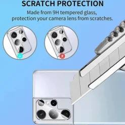 3 pcs Camera Lens Protector For Samsung Galaxy S25 Ultra S25 Ultra Plus S24 Ultra Plus S23 S22 S21 S20 Ultra Plus FE A72 A52 A42 A32 A22 A12 A02 Tempered Glass 9H Hardness High Definition Scratch