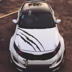 3 PCS Car Sticker Monster Claw Decal Car Hood Headlight Decorative Sticker Car Styling Ghost Claw Scratch Stripe Marks Headlight Decal Stickers
