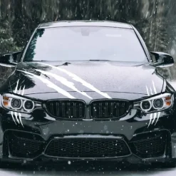 3 PCS Car Sticker Monster Claw Decal Car Hood Headlight Decorative Sticker Car Styling Ghost Claw Scratch Stripe Marks Headlight Decal Stickers