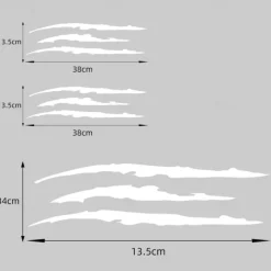 3 PCS Car Sticker Monster Claw Decal Car Hood Headlight Decorative Sticker Car Styling Ghost Claw Scratch Stripe Marks Headlight Decal Stickers