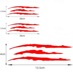 3 PCS Car Sticker Monster Claw Decal Car Hood Headlight Decorative Sticker Car Styling Ghost Claw Scratch Stripe Marks Headlight Decal Stickers