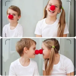 35 PCS Clown Red Nose Bulk Joker Clown Circus Adults' Men's Women's Funny Costume Performance Party Halloween Carnival Easy Carnival Costume