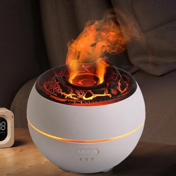 1 PCS Essential Oil Diffusers Large Room 360ml Flame Aromatherapy Diffuser for Home Bedroom for Run 24 Hours and Auto Off Big Humidifier Ultrasonic 7 Colors LED Night Light