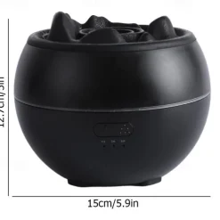 1 PCS Essential Oil Diffusers Large Room 360ml Flame Aromatherapy Diffuser for Home Bedroom for Run 24 Hours and Auto Off Big Humidifier Ultrasonic 7 Colors LED Night Light