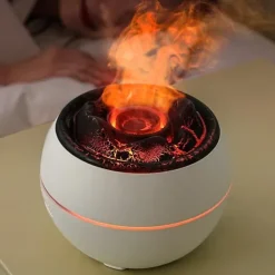 1 PCS Essential Oil Diffusers Large Room 360ml Flame Aromatherapy Diffuser for Home Bedroom for Run 24 Hours and Auto Off Big Humidifier Ultrasonic 7 Colors LED Night Light