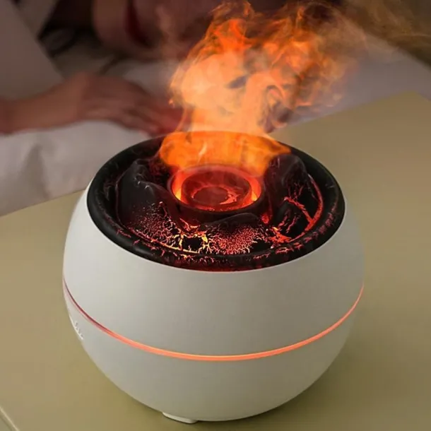 1 PCS Essential Oil Diffusers Large Room 360ml Flame Aromatherapy Diffuser for Home Bedroom for Run 24 Hours and Auto Off Big Humidifier Ultrasonic 7 Colors LED Night Light