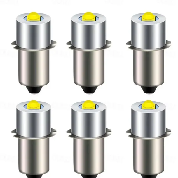 6 Pcs Flashlight LED Bulb Lighting Light Source P13.5s Ba9s E10 Led Bulb 3w Plug-In Light High Brightness Small Bulb 3v 6v 12v 24v 1 LED Beads 3535 Warm White White