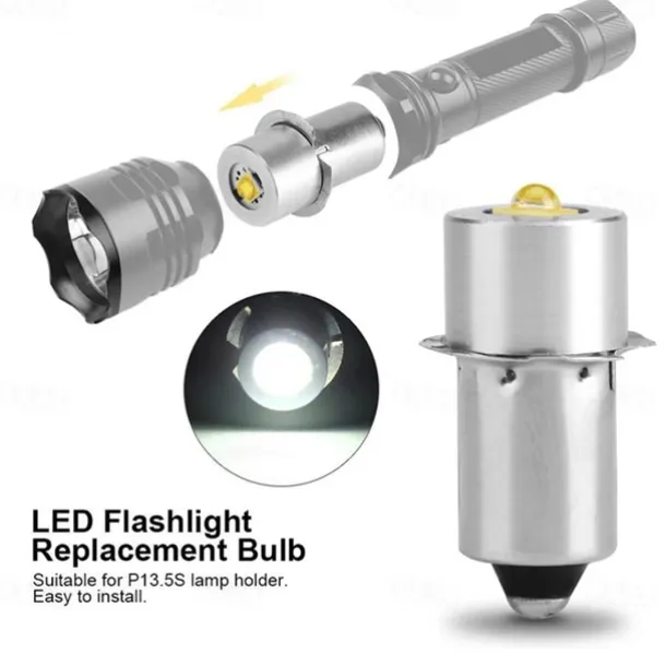 6 Pcs Flashlight LED Bulb Lighting Light Source P13.5s Ba9s E10 Led Bulb 3w Plug-In Light High Brightness Small Bulb 3v 6v 12v 24v 1 LED Beads 3535 Warm White White