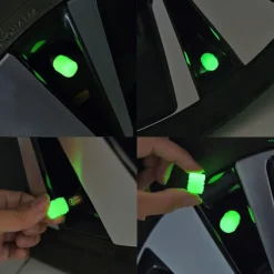 16 PCS Fluorescent Tire Valve Stem Caps, Car Wheel Air Valve Covers Luminous Car Exterior Accessories Cool Noctilucous for Car, Bicycle, Motorcycle, SUV, Truck and Bike