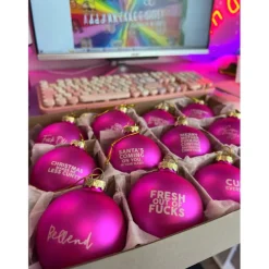 12 PCS Funny Christmas/Halloween Ornament, Funny Ornament Balls Christmas Ornament, Xmas Holiday Gag Gifts Sweary Bauble Bundle Christmas/Halloween Decorations