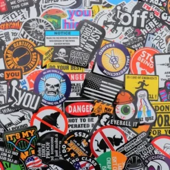 150 Pcs Hard Hat Stickers (Dairy) for Tool Box Helmet Funny Stickers for Adults Joke Meme Vinyl and Waterproof Stickers for Mechanics Electricians Union Oil Field Army