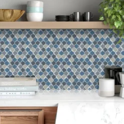 10 PCS Imitation Epoxy Tile Sticker Color Lantern Wall Sticker House Renovation Diy Self-adhesive Pvc Wallpaper Painting Kitchen Waterproof And Oilproof Wall Sticker