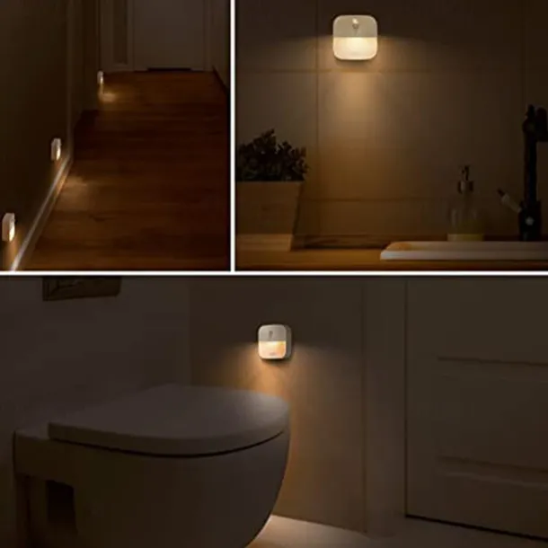 2/6 pcs LED Motion Sensor Light Battery Operated Wireless Wall Lamp Night Light No Glare Corridor Closet LED Cabinet Door Light