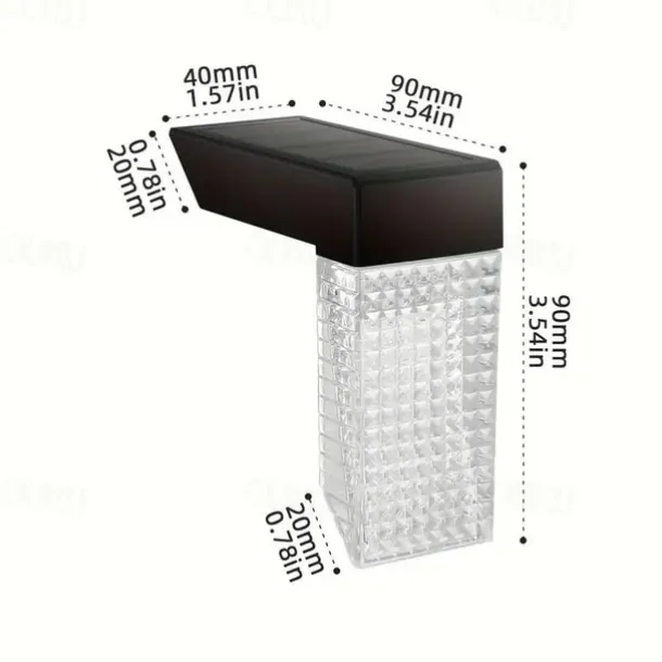 2/4 Pcs LED Solar Outdoor Lights Stair Step Light Waterproof Fence Lights Yard Step Garden Porch Decoration Solar Wall Lamp