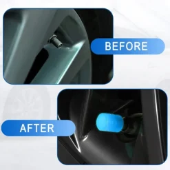 8 PCS Luminous Wheels Cap Tire Valve Stem Glow Luminous at Night Air Caps Cover Fluorescent Illuminated Auto Car Wheel Valve Stem Caps Cover for SUV Motorcycles Truck Vehicle