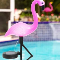 1/3 PCS Outdoor Solar Flamingo Lawn Light Waterproof Garden Light Pink Flamingo Yard Jungle Walkway Landscape Decoration