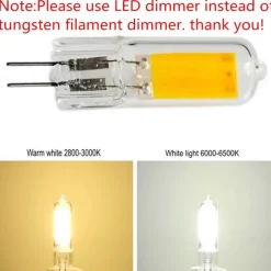 10 Pcs 6pcs Light Blubs Dimmable No Flicker Glass LED G4 COB Bulb 2W 3W 5W AC/DC12V Led lamp Crystal Light Bulb Lampada Lampara Bombilla Ampoule