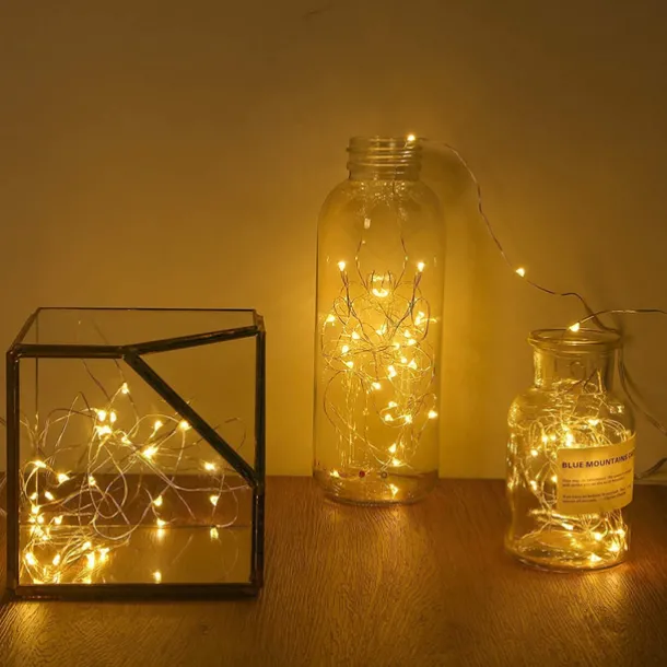 30 PCS 12PCS 6PCS Fairy Lights Battery Operated (Included) 600LED 240LED 120LED Mini String Lights Waterproof Copper Wire Firefly Starry Lights for Halloween Party Christmas Festivals Decorations