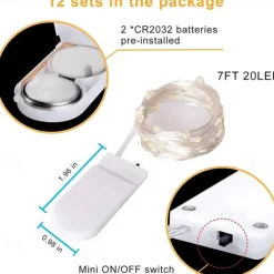 30 PCS 12PCS 6PCS Fairy Lights Battery Operated (Included) 600LED 240LED 120LED Mini String Lights Waterproof Copper Wire Firefly Starry Lights for Halloween Party Christmas Festivals Decorations