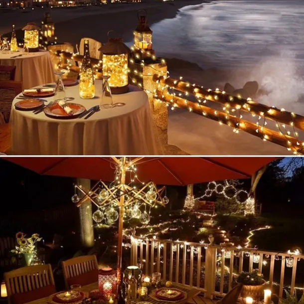 30 PCS 12PCS 6PCS Fairy Lights Battery Operated (Included) 600LED 240LED 120LED Mini String Lights Waterproof Copper Wire Firefly Starry Lights for Halloween Party Christmas Festivals Decorations