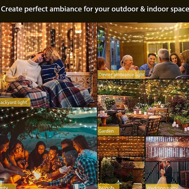 30 PCS 12PCS 6PCS Fairy Lights Battery Operated (Included) 600LED 240LED 120LED Mini String Lights Waterproof Copper Wire Firefly Starry Lights for Halloween Party Christmas Festivals Decorations