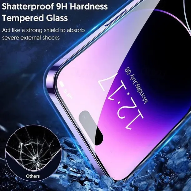 3 pcs Screen Protector For Apple iPhone 16 iPhone 15 Pro Max Plus iPhone 14 13 12 11 Pro Max Mini X XR XS Max 8 7 Plus Tempered Glass Privacy Anti-Spy 9H Hardness Anti-Fingerprint Explosion Proof 3D