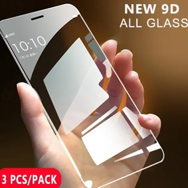 3 pcs Screen Protector For Apple iPhone 16 iPhone 15 Pro Max Plus iPhone 14 13 12 11 Pro Max Mini SE X XR XS Max 8 7 Plus Tempered Glass 9H Hardness Anti Bubbles Anti-Fingerprint High Definition
