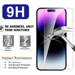3 pcs Screen Protector For Apple iPhone 16 iPhone 15 Pro Max Plus iPhone 14 13 12 11 Pro Max Mini SE X XR XS Max 8 7 Plus Tempered Glass 9H Hardness Anti Bubbles Anti-Fingerprint High Definition