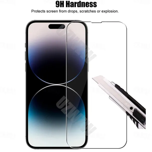 3 pcs Screen Protector For Apple iPhone 16 iPhone 15 Pro Max Plus iPhone 14 13 12 11 Pro Max Mini SE X XR XS Max 8 7 Plus Tempered Glass 9H Hardness Anti Bubbles Anti-Fingerprint High Definition