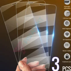 3 pcs Screen Protector For Apple iPhone 16 iPhone 15 Pro Max Plus iPhone 14 13 12 11 Pro Max Mini SE X XR XS Max 8 7 Plus Tempered Glass 9H Hardness Anti Bubbles Anti-Fingerprint High Definition