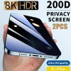 2 pcs Screen Protector For Apple iPhone 16 iPhone 15 Pro Max Plus iPhone 14 13 12 11 Pro Max Mini X XR XS Max 8 7 Plus Tempered Glass Privacy Anti-Spy 9H Hardness Anti Bubbles Anti-Fingerprint 3D