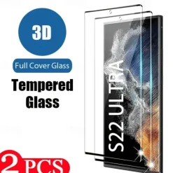 2 pcs Screen Protector For Samsung Galaxy S25 Ultra S25 Ultra Plus S24 Ultra Plus S23 S22 S21 S20 Ultra Plus FE S10 Tempered Glass 9H Hardness Anti Bubbles Anti-Fingerprint High Definition 3D Touch