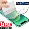 5 pcs Screen Protector For Apple iPhone 16 iPhone 15 Pro Max Plus iPhone 15 14 Pro Max TPU Hydrogel Anti Bubbles Anti-Fingerprint Ultra Thin 3D Touch Compatible Scratch Proof