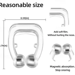 4 PCS Silicone Magnetic Anti Snore Stop Snoring Nose Clip Sleep Tray Sleeping Aid