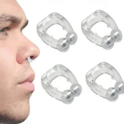 4 PCS Silicone Magnetic Anti Snore Stop Snoring Nose Clip Sleep Tray Sleeping Aid